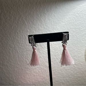Pink Tassel Earrings